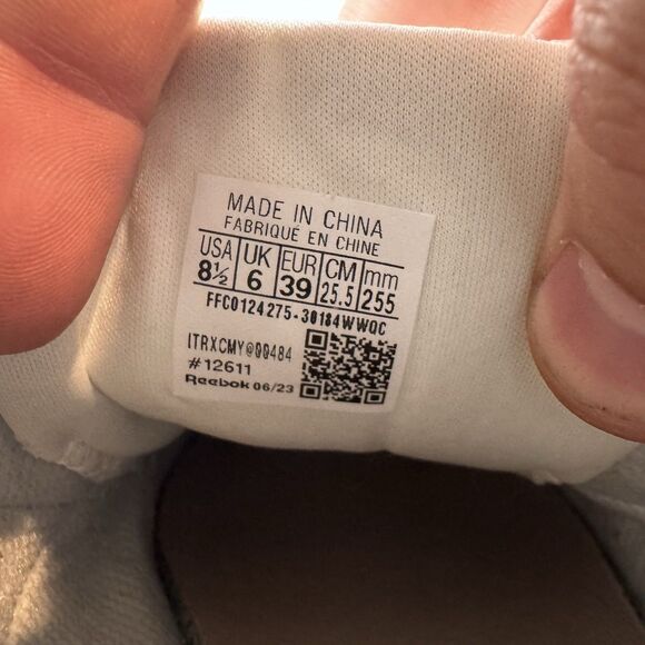 Reebok Women Tech G Geo Sneakers White Leather‎ Platform Sz 8.5 - Picture 8 of 8